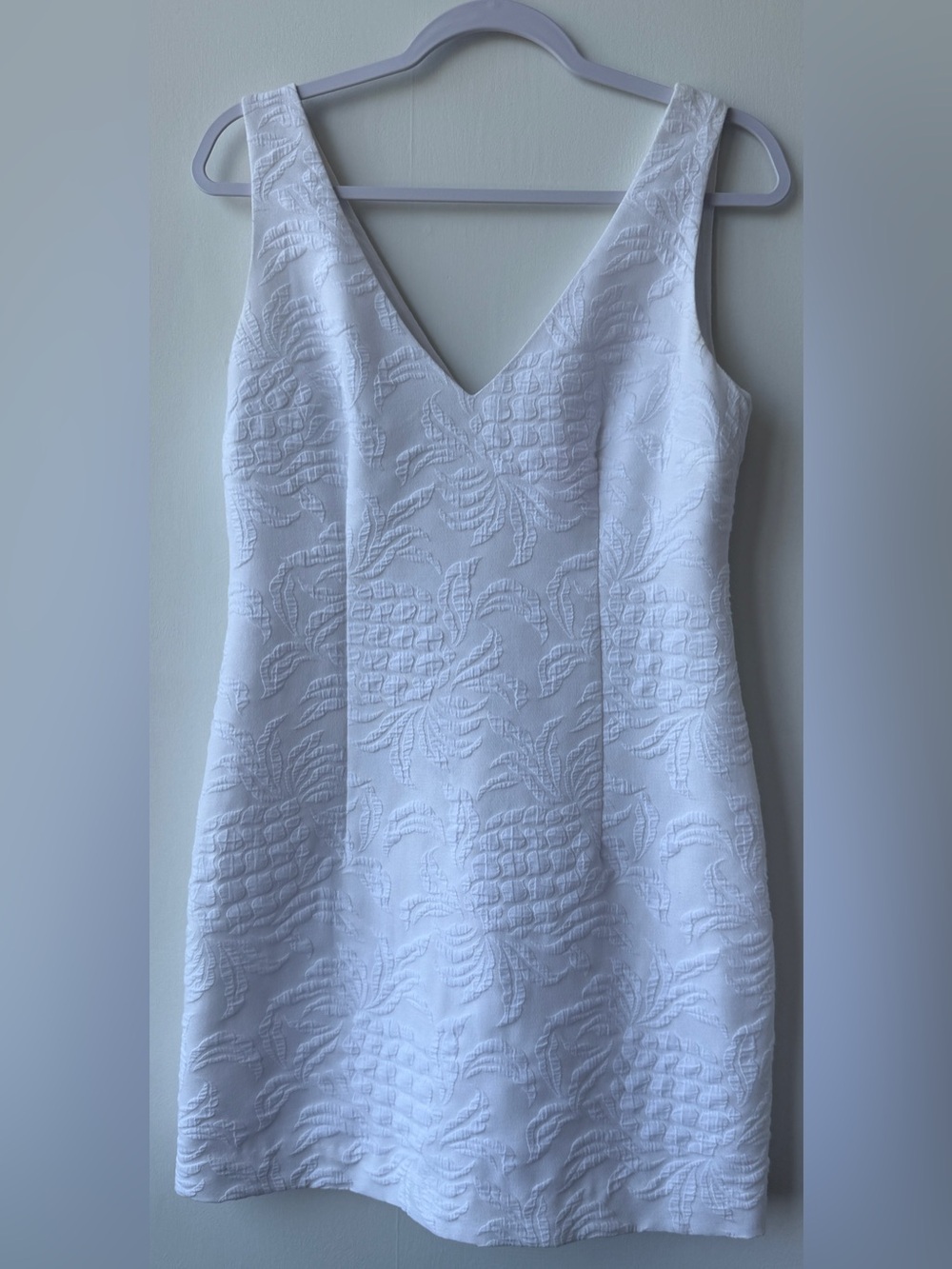 Lilly Pulitzer White Textured Pineapple Dress Size 4